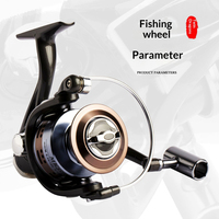 Reel Pancing Spinning Logam Grosir, Daya Tarik Maksimum 8KG, Rasio Gigi 5.2:1, Gagang Logam, Untuk Ikan Besar, Air Tawar & Air Asin