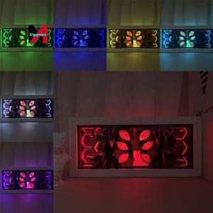 Demoned A Slayer Cool Atmosphere Night Control remoto Marco DE FOTOS Shadow Neon Paper Cut LED Art 3D Painting Anime Light Box - Product Image 2