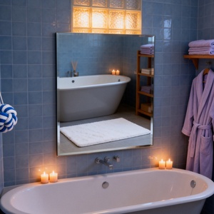 Wholesale Custom Cut <b>Mirror</b> Glass Sheets <b>Silver</b> Aluminum Bathroom Wall Gym <b>Mirror</b> Full Length Home Decor Factory Direct - Product Image 1