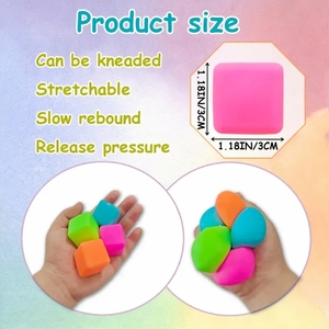 Thư giãn Squishy Cubes-đầy màu sắc, chậm tăng động đậy đồ chơi cho thanh thiếu niên, Giáng sinh thả stuffers & Đảng ủng hộ - Product Image 2