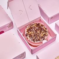Boîte d'emballage alimentaire pliable personnalisée en papier pour sushi gâteau biscuit macaron donut boîte d'emballage de bonbons