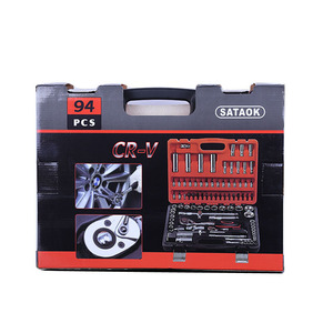 Sataok 94 Pc <b>Socket</b> Tool Set Cr V Metric Combination Kit For Auto Repair - Product Image 1