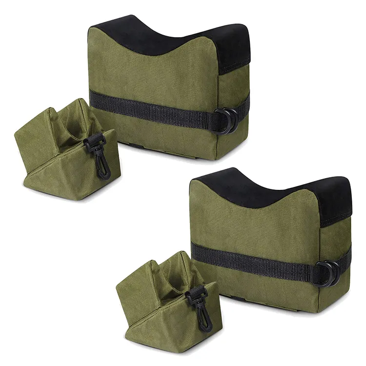 Combo 2 set Outdoor Shooting Rest Bags Target Sports Shooting Bench Rest Front and Rear Support SandBag Stand Holders