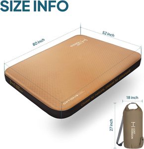 <span class=keywords><strong>Matelas</strong></span> de camping gonflable Air & Foam, <span class=keywords><strong>matelas</strong></span> de couchage auto-gonflant, 4,5 pouces d'épaisseur, avec pompe à air, taille complète - Product Image 6