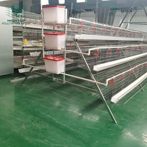 짐바브웨에서 판매되는 새 3단 128마리 수용 닭장, 급이기 설계 타입, 산란계용 가금류 농장용 - Product Image 5