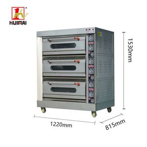 Lò nướng bánh mì điện nhỏ chuyên nghiệp thương mại 3 tầng 9 khay, thiết bị làm bánh với chức năng xông hơi - Product Image 2