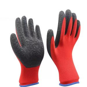 Guantes de Seguridad SIKE con Goma Impermeable, Resistentes al Aceite y Antideslizantes, Guantes de Látex Rojo Arrugado - Product Image 1