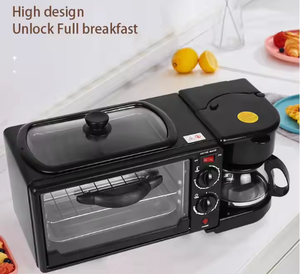 Máquina de <span class=keywords><strong>Desayuno</strong></span> Multifuncional 3 en 1 <span class=keywords><strong>con</strong></span> Horno, Sartén y Cafetera de Plástico para Uso Doméstico - Product Image 3