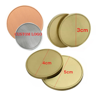 Gravé personnaliser pièce d'or sans frais de moule 30mm 40mm 50mm pièce de monnaie vierge cuivre laiton plaqué alliage de zinc métal défi pièce vierge