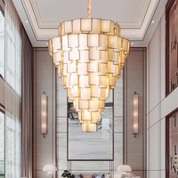 Loft de luxe grand lustre en verre de haute qualité éclairage moderne personnalisé grandes lampes suspendues suspendues lampes pour hôtel restaurant