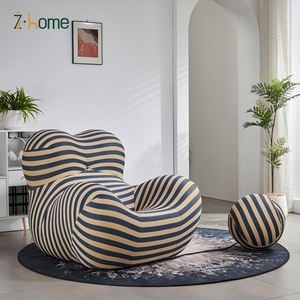 ITALIA L Mamma lên 2000 phòng khách ghế bành dầu màu xanh lá cây sọc in foarm cánh tay phòng chờ ghế và Ghế đẩu Ottoman - Product Image 3