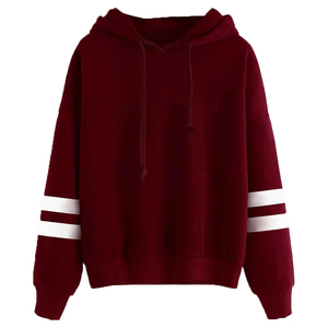 <b>Women's</b> Winter Hooded Pullover Customizable Front Logo 100% Cotton Fleece 300g Breathable Quick Dry Pockets Sports Wholesale OEM - Product Image 1