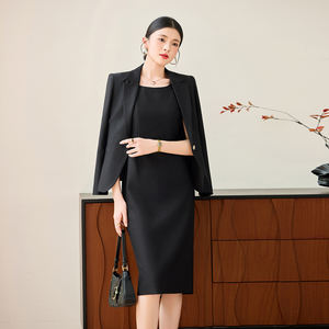 Abito da <span class=keywords><strong>donna</strong></span> in due pezzi verde primavera autunno per il tempo libero vestito da dea del tempo libero con vento leggero e familiare - Product Image 4