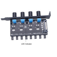 Controlador de Velocidad de Ventilador Angitu Sata/IDE Molex, 12V, para Laptop/PC, PCI, 8 Puertos, 3Pin/4Pin, PWM