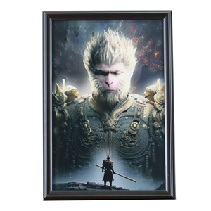 Đen huyền thoại Wukong nghệ thuật in -- trang trí tường anh hùng thần thoại Trung Quốc - Product Image 2