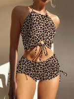 Haute qualité femmes fronde fendu cordon maillot de bain solide Tankinis Bikinis séchage rapide peau amical maillots de bain vêtements de plage