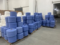 Fil de coton régénéré mélangé à du polyester recyclé et fil à tricoter brut pour la fabrication de serpillères