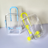 Boîte à bonbons transparente en plastique design valise de voyage, mini-boîte à dragées pour mariage et baby shower