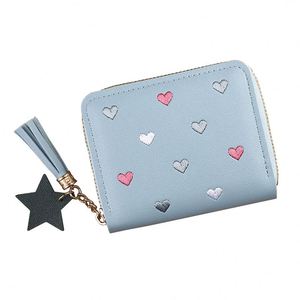 Monedero pequeño de piel sintética con cremallera y borlas para mujer, cartera de mano, caja de almacenamiento y contenedor de almacenamiento, 1 unidad - Product Image 6