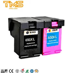 Cartucho de tinta preto removedor de tinta, 650 650xl cz101a cz102a, para impressora hp deskjet vantagem 1015 2645 4645