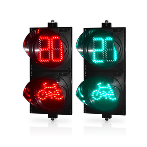 Melhor Preço: Sinalizadores de Tráfego LED para Bicicletas de 200mm em Vermelho e Verde para Faixas Não Motorizadas - Product Image 1