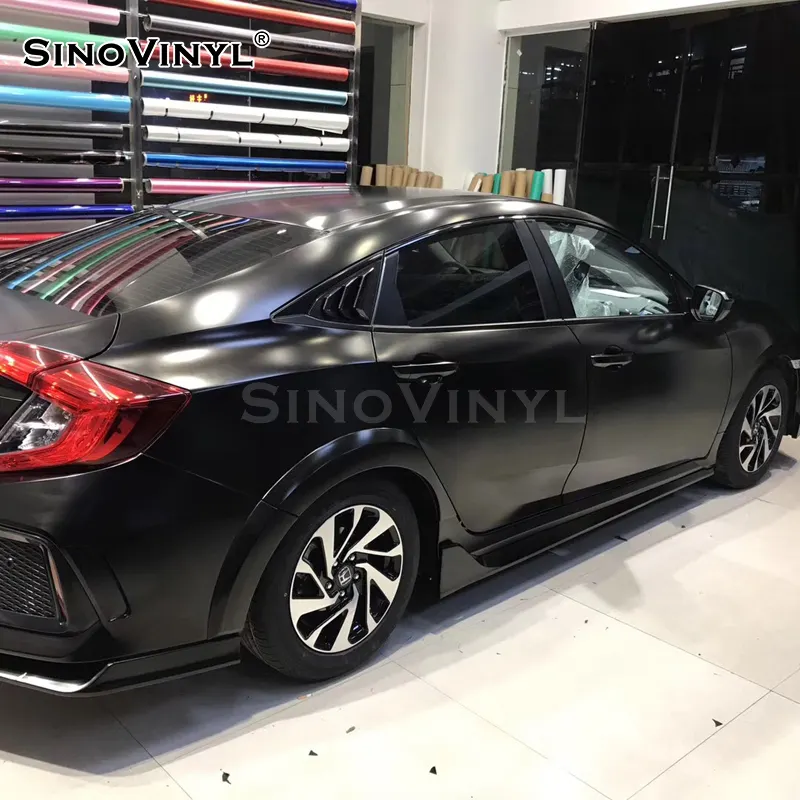 SINOVINYL Wholesales Matte Electro Metallic Exterior Accessories Custom Car Wrapping Color Vinyl Covering Decal Foil