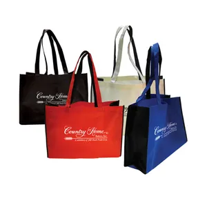 Eco Friendly Small non woven Tote Bag with black accent panel on sides