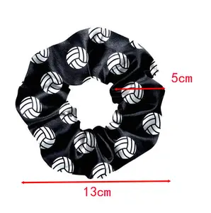 Coletero <span class=keywords><strong>de</strong></span> <span class=keywords><strong>voleibol</strong></span> con estampado simple europeo y americano para mujer, cuerda para el pelo cruzada, tocado <span class=keywords><strong>de</strong></span> satén <span class=keywords><strong>de</strong></span> alta elasticidad - Product Image 1