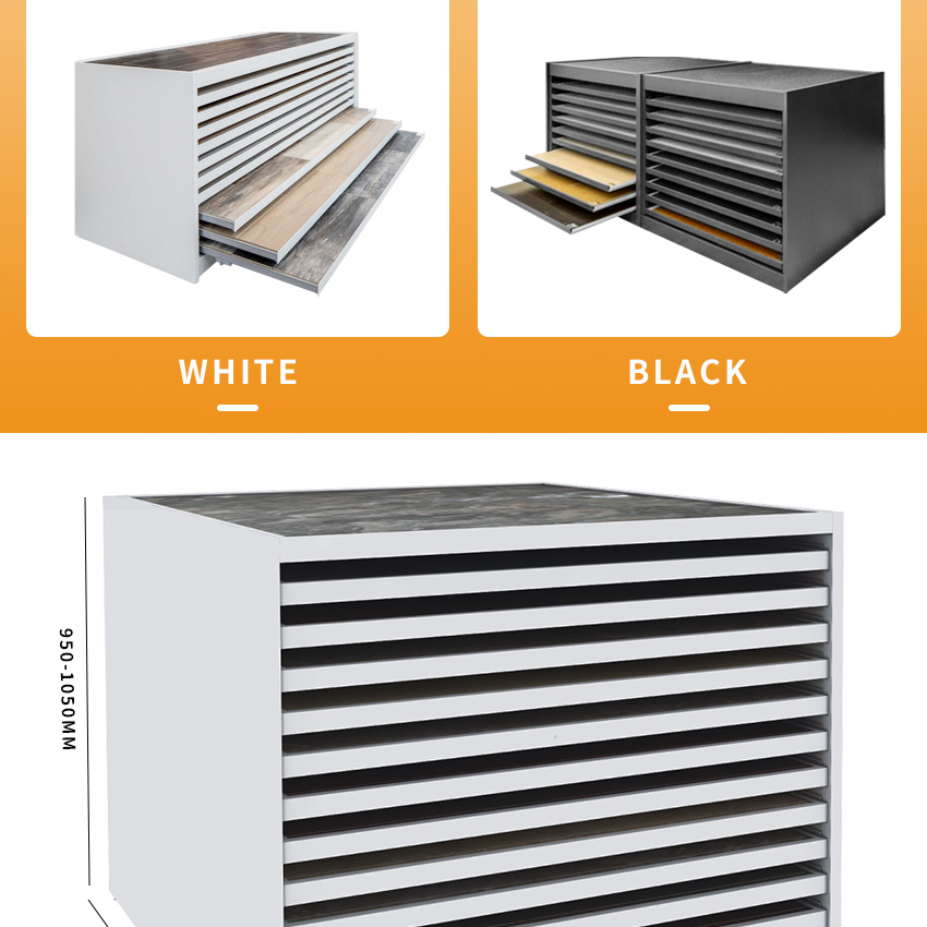 New Showroom Factory Tile Sliding Drawer Quartz Granite And Marble Sample Rack Display Stand Stone Drawer Type Cabinet