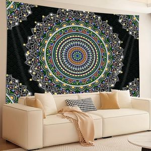 Cool colorato Mandal arazzo artigianato popolare indiano hippie bohémien da parete estetica floreale Mandala arte della parete in Stock - Product Image 4
