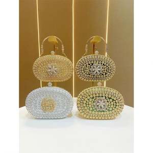 Bolso de Mano Clásico con Decoración de Perlas, Mini Bolso de Noche para Banquetes Formales, para Bodas, Fiestas, Graduaciones, Cenas - Product Image 1