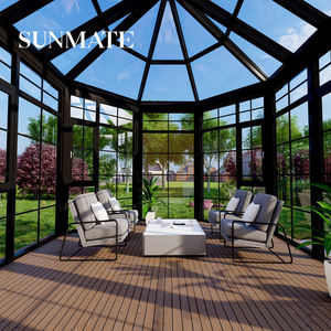 Veranda Personalizzata Moderna in Alluminio con Vetro Temperato Laminato Doppio o Triplo, <span class=keywords><strong>Giardino</strong></span> d'Inverno 4 Stagioni per Esterni - Product Image 1