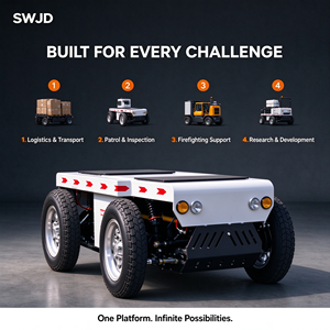 Plataforma Robótica de Patrulla con IA, Plataforma AMR con Ruedas 4WD, Transportador Modular para Patrullaje, Inspección, Entrega y Logística - Product Image 3
