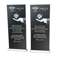 Porte-bannière de luxe en aluminium à large Base