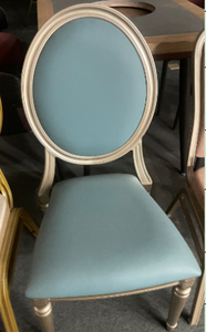 Wholesale Luxury Aluminum <b>Dining</b> <b>Chair</b> Champagne Gold Finish European Modern Design Fabric Upholstered Seat for Restaurant Use - Product Image 1
