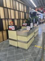 Comptoir de caisse de supermarché NEUF fabriqué par Xinde Factory, avec acier laminé à froid et finition peinte en poudre