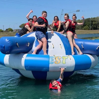 Grands jeux d'eau Spinner gonflable Flottant gonflable Loisirs Totter d'eau Bateau OVNI