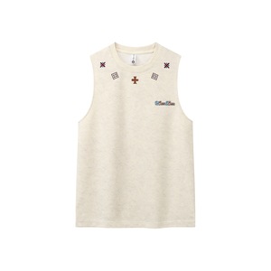 Camiseta sin mangas vintage para hombre, con bordado, estilo casual, holgada, de algodón, para uso diario y streetwear - Product Image 2