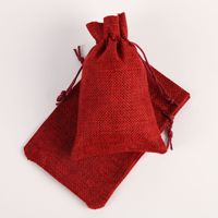 Sacs en jute personnalisés en gros avec logo, sac fourre-tout en jute naturel et lin avec cordon de serrage, petite pochette écologique avec logo personnalisé