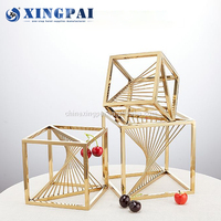 XINGPAI Équipement Hôtelier – Ensemble de Présentoirs de Buffet en Acier Inoxydable pour Desserts, Supports à Gâteaux de Mariage, Présentoirs Alimentaires de Luxe pour Buffet