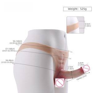 Sous-vêtements en silicone réalistes avec godemichet pour transgenres, travestis, pantalons d'extension de pénis réalistes, jouet pour adultes, direct usine - Product Image 2