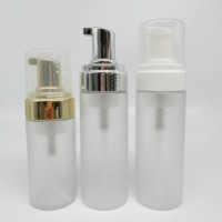 Bouteille à pompe en mousse plastique 30ml 50ml 100ml 120ml 150ml PET noir blanc clair nettoyant pour le visage mousse savon liquide bouteille noire