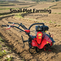 Motoculteur multifonctionnel à essence 4x4 à démarrage manuel, léger, pour le désherbage des rizières et des terres sèches, et le labourage du sol – Machine agricole