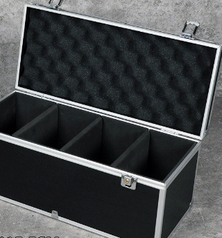 Boîte universelle noire pour cartes à collectionner, avec serrure, 4 colonnes.