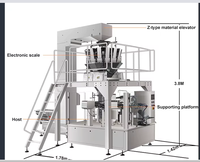Machine d'emballage automatique multifonctionnelle rotative pour le remplissage et la fermeture de sachets préformés en plastique pour aliments, riz, pois verts, dattes