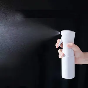 Spray de água plástico reutilizável, frasco spray para água contínuo com névoa fina 200ml 300ml e 500ml com caixa