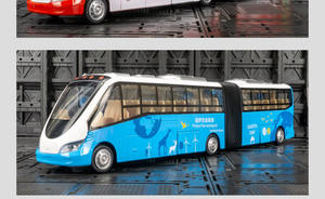 Niños Diecast Metal modelo dos días autobús <span class=keywords><strong>CarToy</strong></span> aleación doble cubierta retorno fuerza autobús modelo juguete con luz y sonidos - Product Image 6