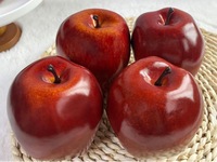 Simulation artificielle réaliste fausse pomme rouge foncé pommes délicieuses pour la maison maison cuisine fête de mariage décoration photographie