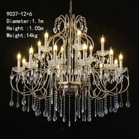 Lustre de mariage suspendu, décoration de plafond, candélabre, lustre en cristal doré, accessoires de mariage