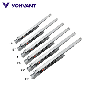 14 "16" 18 "20" 22 "24" tủ bếp ngăn kéo kênh đường sắt Kính thiên văn 40kg mềm đóng <span class=keywords><strong>Slide</strong></span> mỏng ngăn kéo hệ thống hộp - Product Image 1